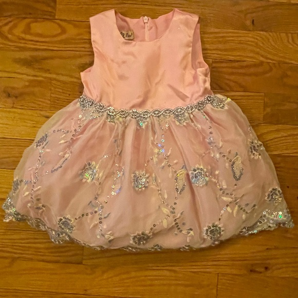 Toddler Sparkling Pink Party Dress - Picture 1 of 7
